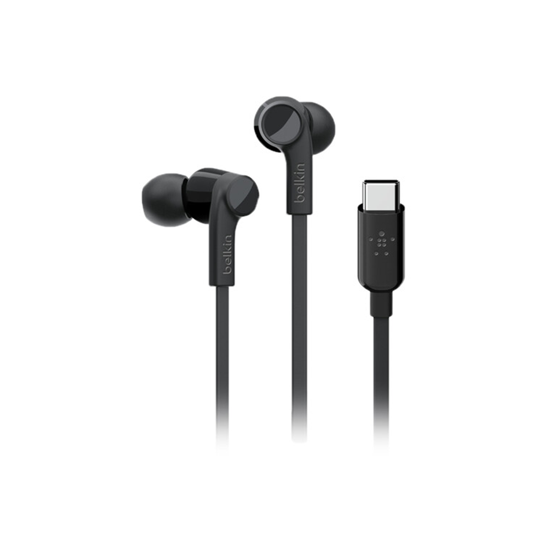 Belkin RockStar In-Ear Headphones with USB Type-C Connector - Black Belkin RockStar In-Ear Headphones with USB Type-C Connector - Black